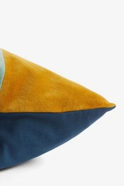 Next Velvet Retro Colourblock Cushion -Louis De Poortere Shop C91 767s5