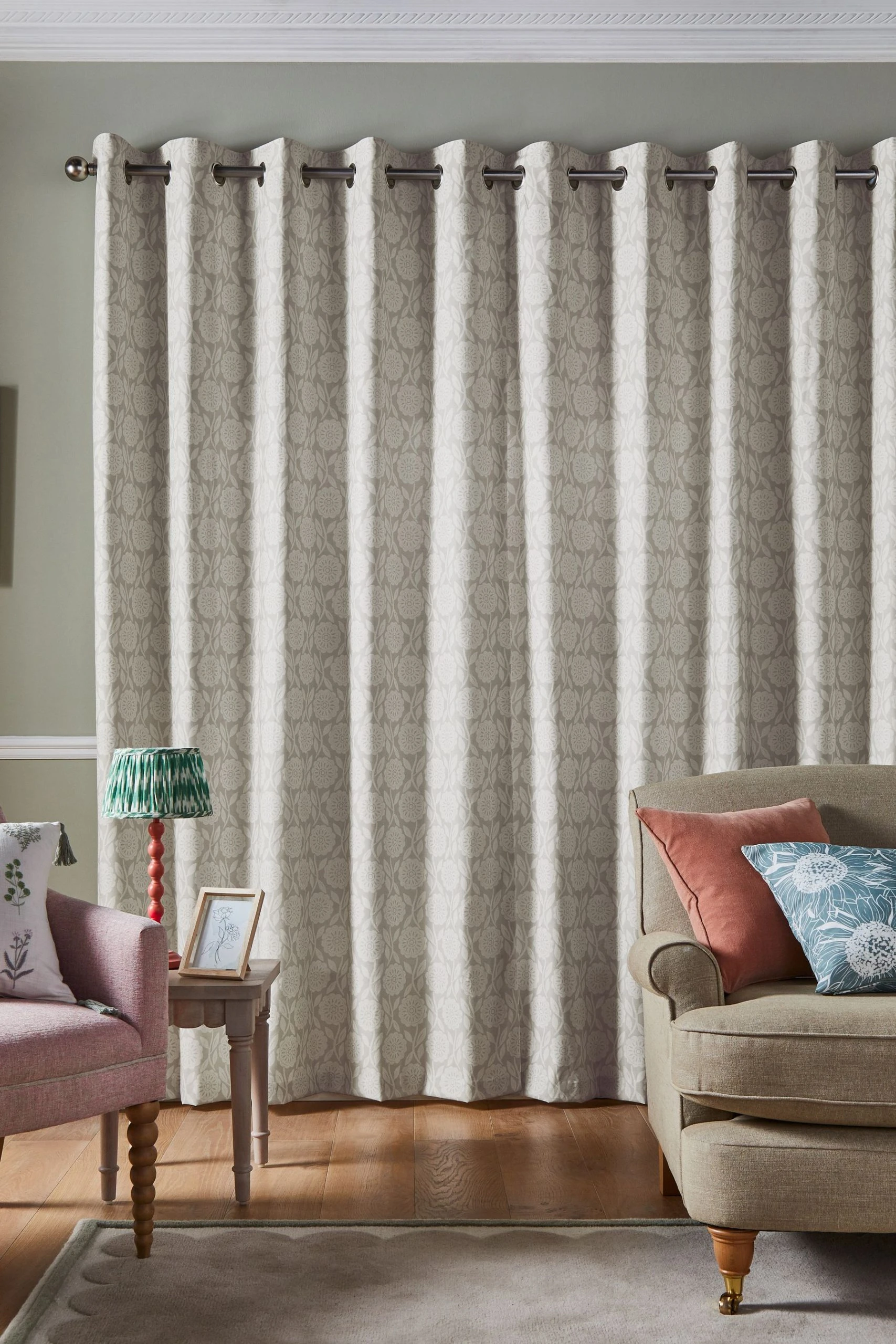 Medley Floral Eyelet Curtains Next Medley Floral Eyelet Curtains -Louis De Poortere Shop D04386s2 scaled