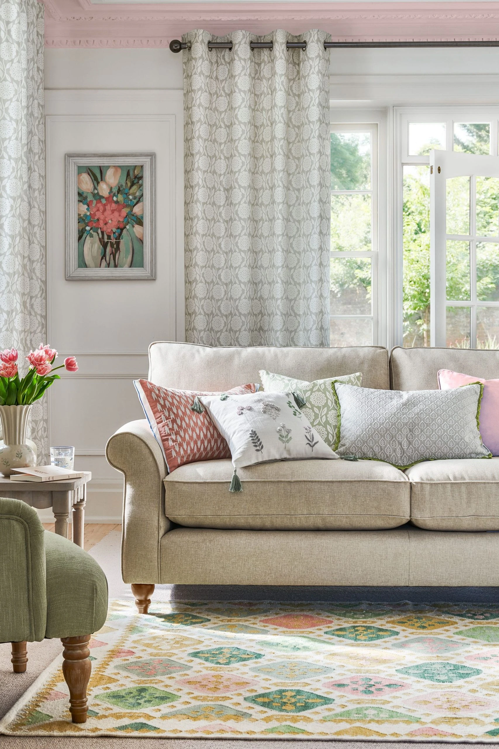 Medley Floral Eyelet Curtains Next Medley Floral Eyelet Curtains -Louis De Poortere Shop D04386s4 scaled