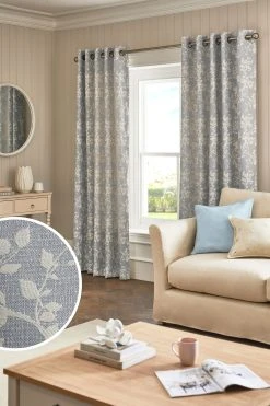 Next Vintage Leaf Jacquard Curtains