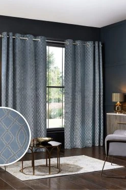 Next Collection Luxe Heavyweight Maeve Damask Velvet Curtains
