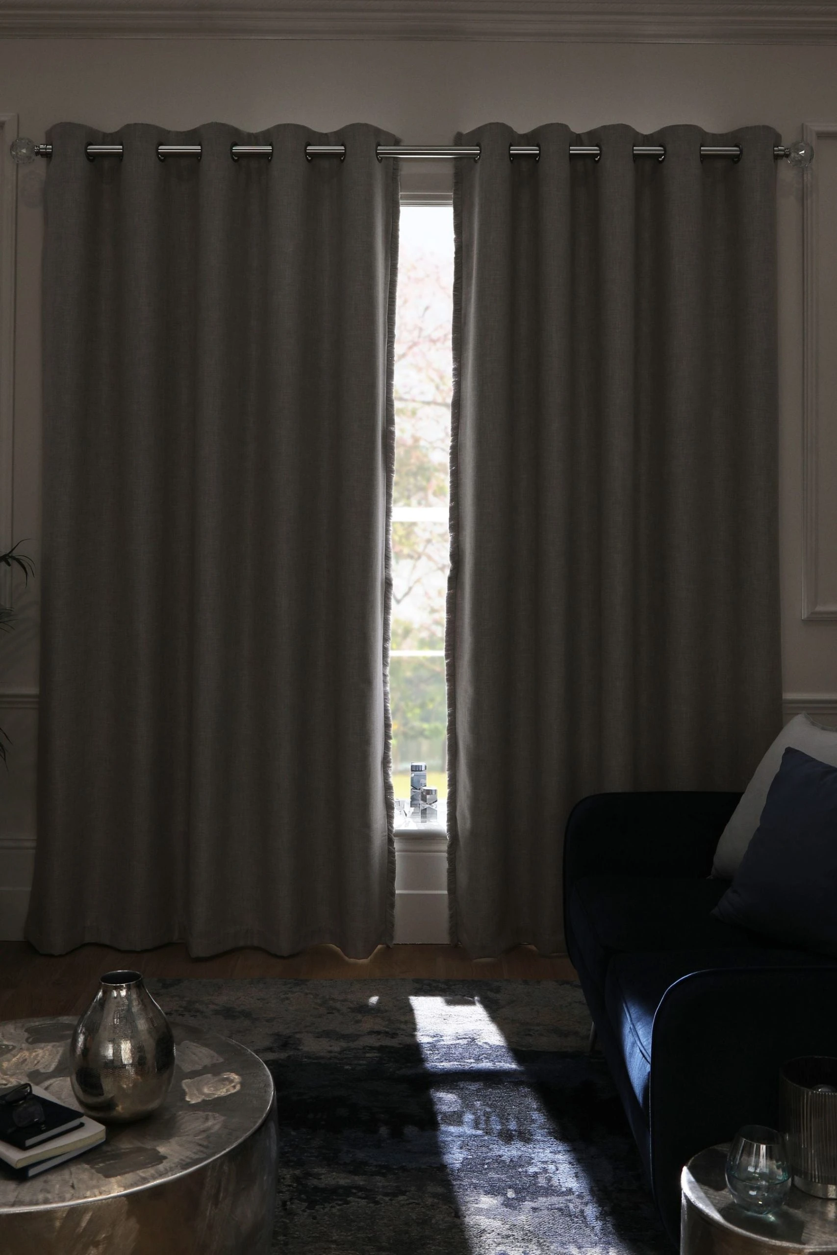 Next Textured Fringe Eyelet Blackout/Thermal Curtains 5 Next Textured Fringe Eyelet Blackout/Thermal Curtains - Image 3