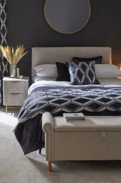 Next Collection Luxe Cut Velvet Geo Bed Runner