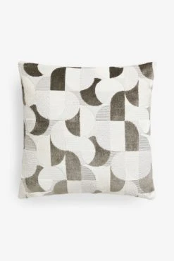 Next Cut Velvet Circle Geo Square Cushion 7 Next Cut Velvet Circle Geo Square Cushion -Louis De Poortere Shop D90437s2