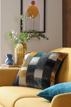 Next Cut Velvet Retro Etch Cushion