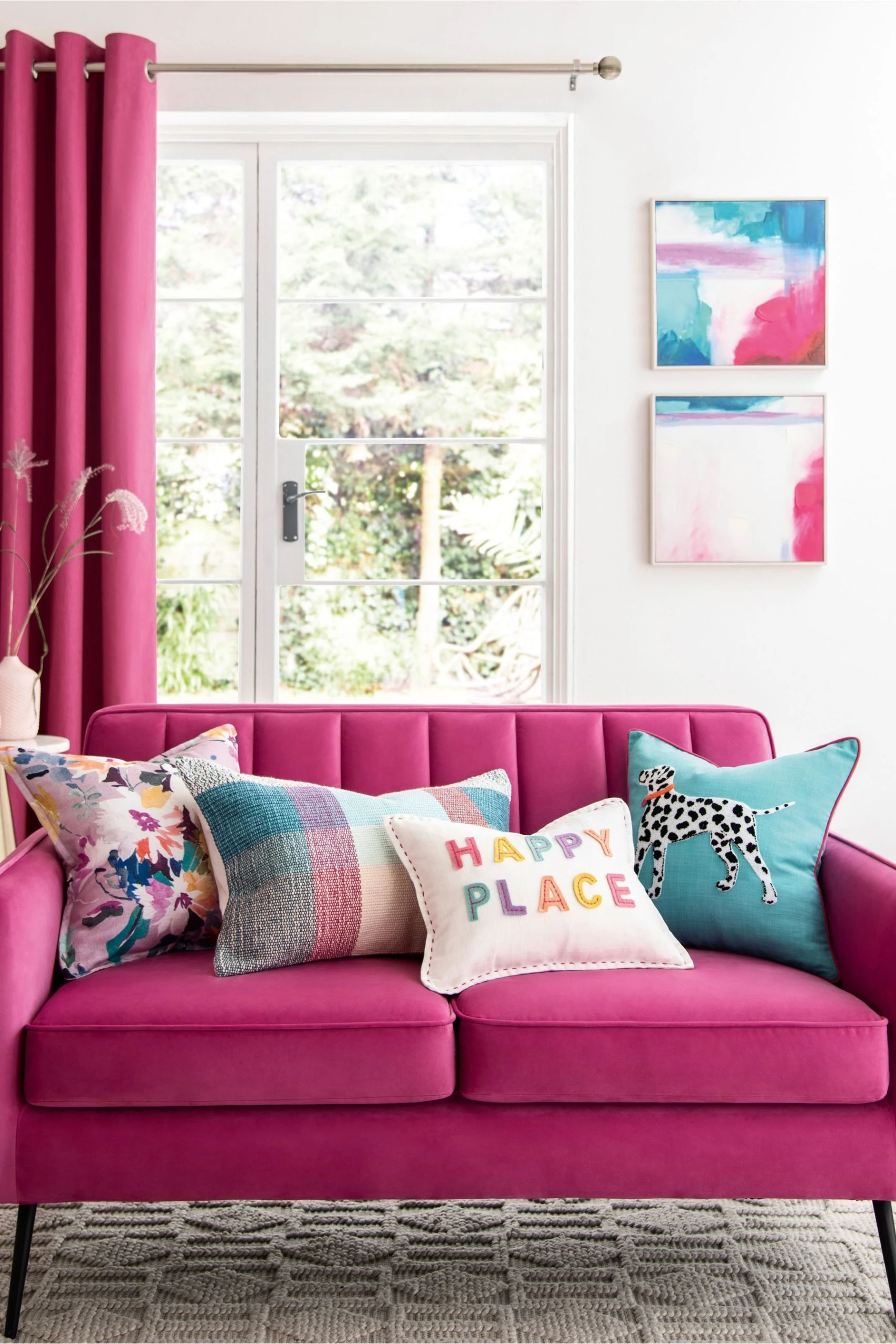 Next Natural White Happy Place Embroidered Oblong Cushion 5 Next Natural White Happy Place Embroidered Oblong Cushion - Image 3