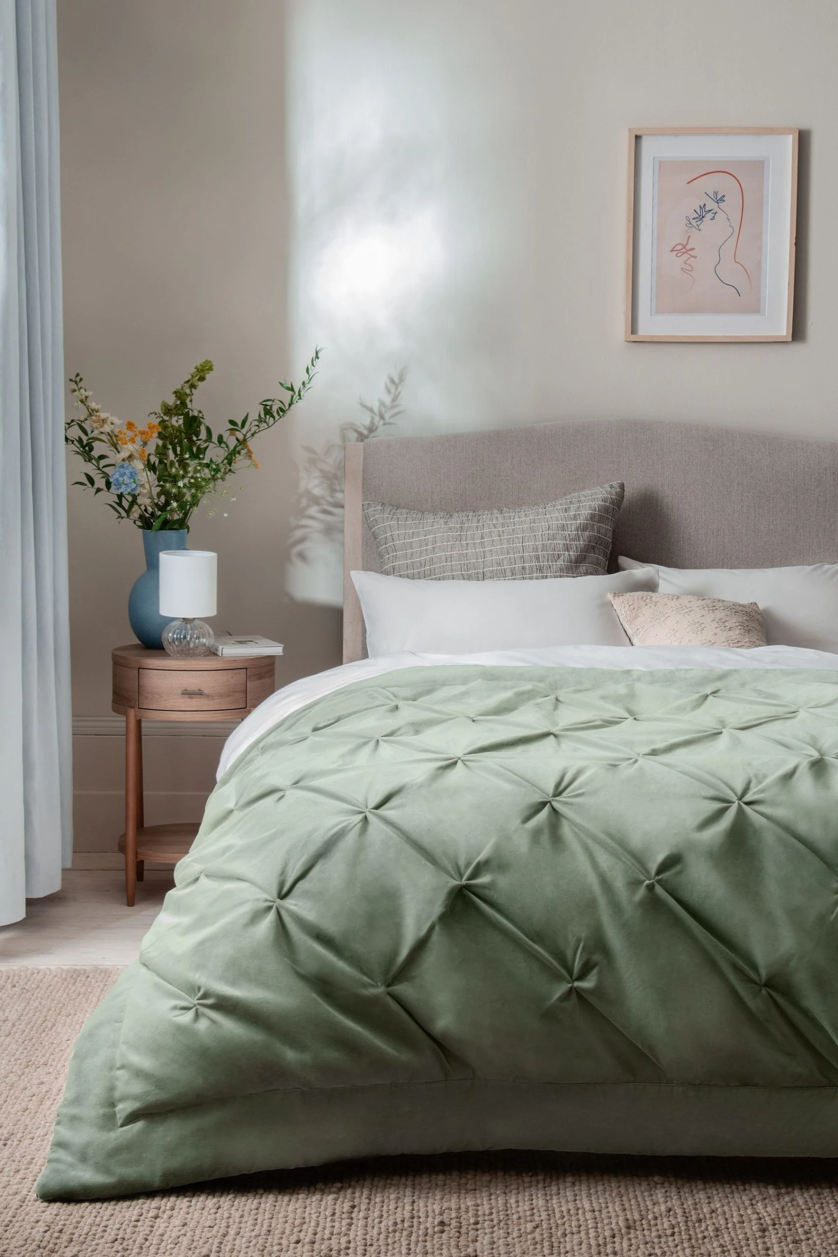 Pinch Pleat Velvet Bedspread Next Pinch Pleat Velvet Bedspread -Louis De Poortere Shop M91427s scaled