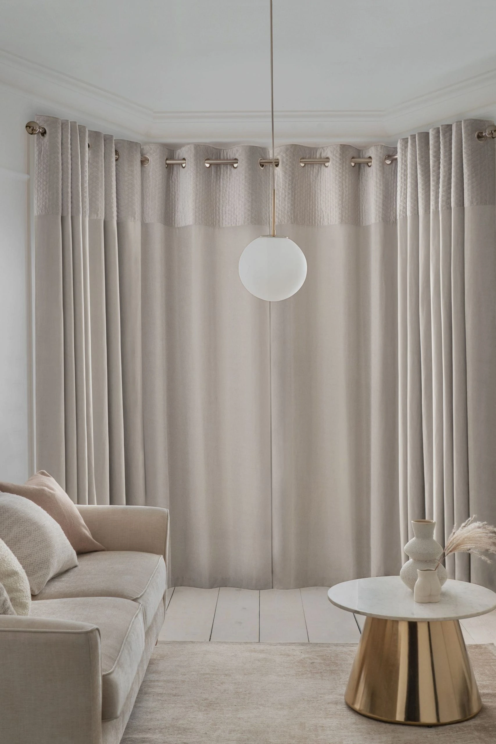 Next Velvet Quilted Hamilton Top Panel Curtains 4 Next Velvet Quilted Hamilton Top Panel Curtains - Image 2