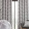 Catherine Lansfield Geo Textured Diamond Eyelet Curtains -Louis De Poortere Shop T09 995s