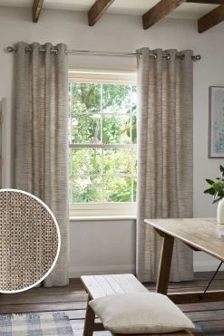 Next Tweedy Weave Eyelet Curtains