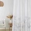 Catherine Lansfield Meadowsweet Floral Voile Slot Top Sheer Panel Curtains -Louis De Poortere Shop T18744s