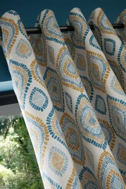 Pineapple Elephant Ziri Eyelet Curtains -Louis De Poortere Shop T22028s2