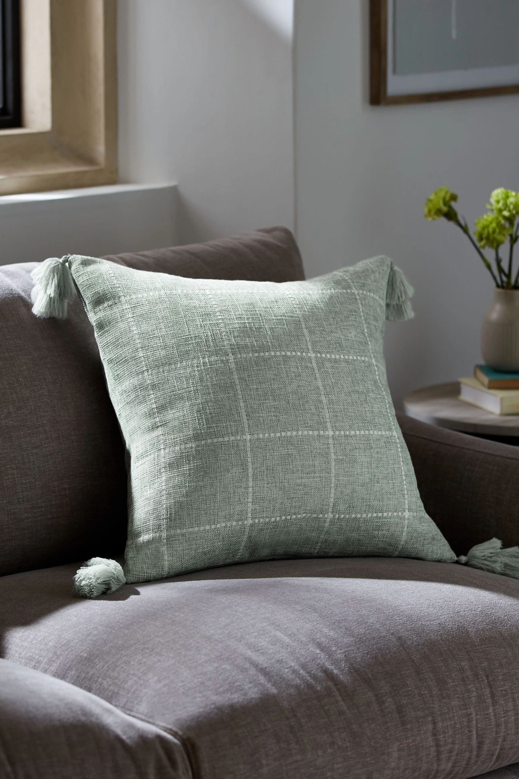 Next Windowpane Check Cushion 3 Next Windowpane Check Cushion