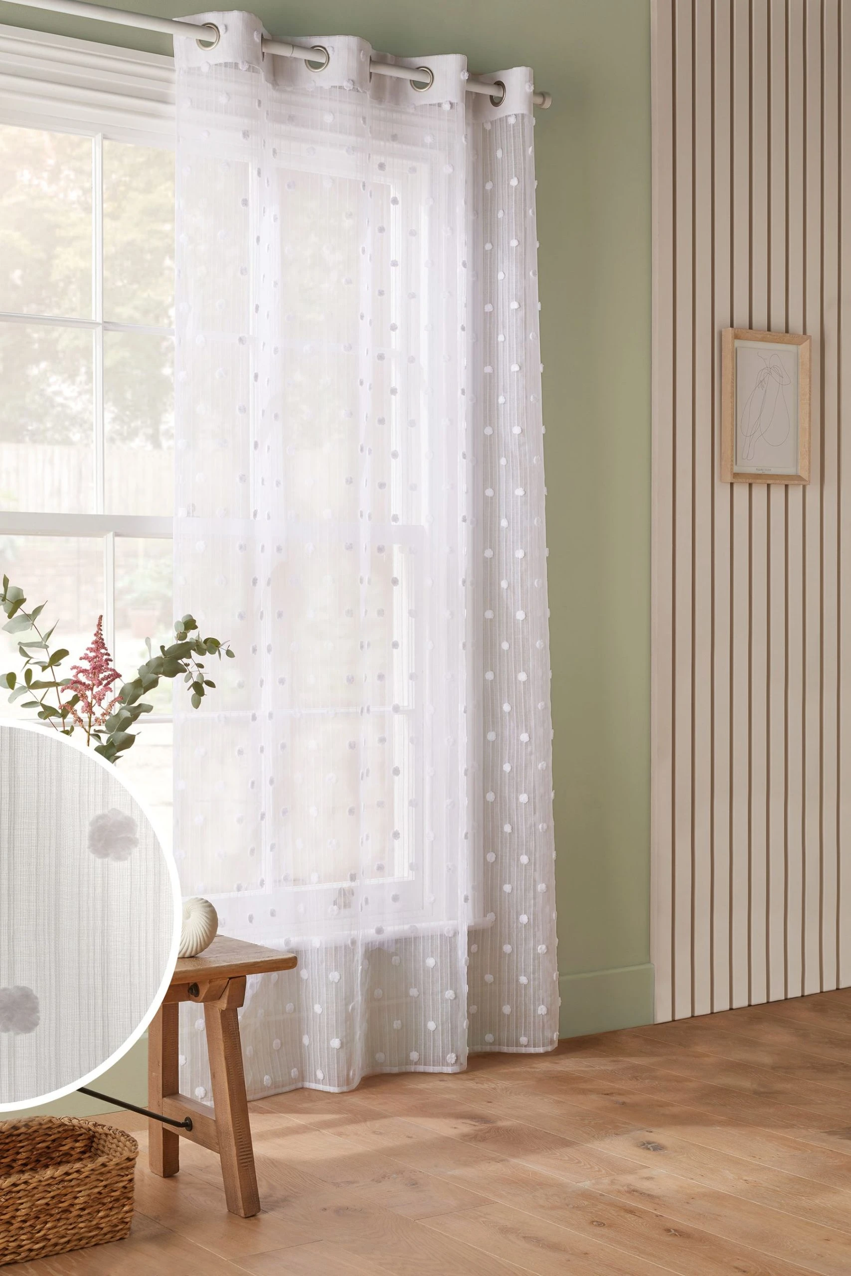 Next Pom Pom Voile Curtain 3 Next Pom Pom Voile Curtain