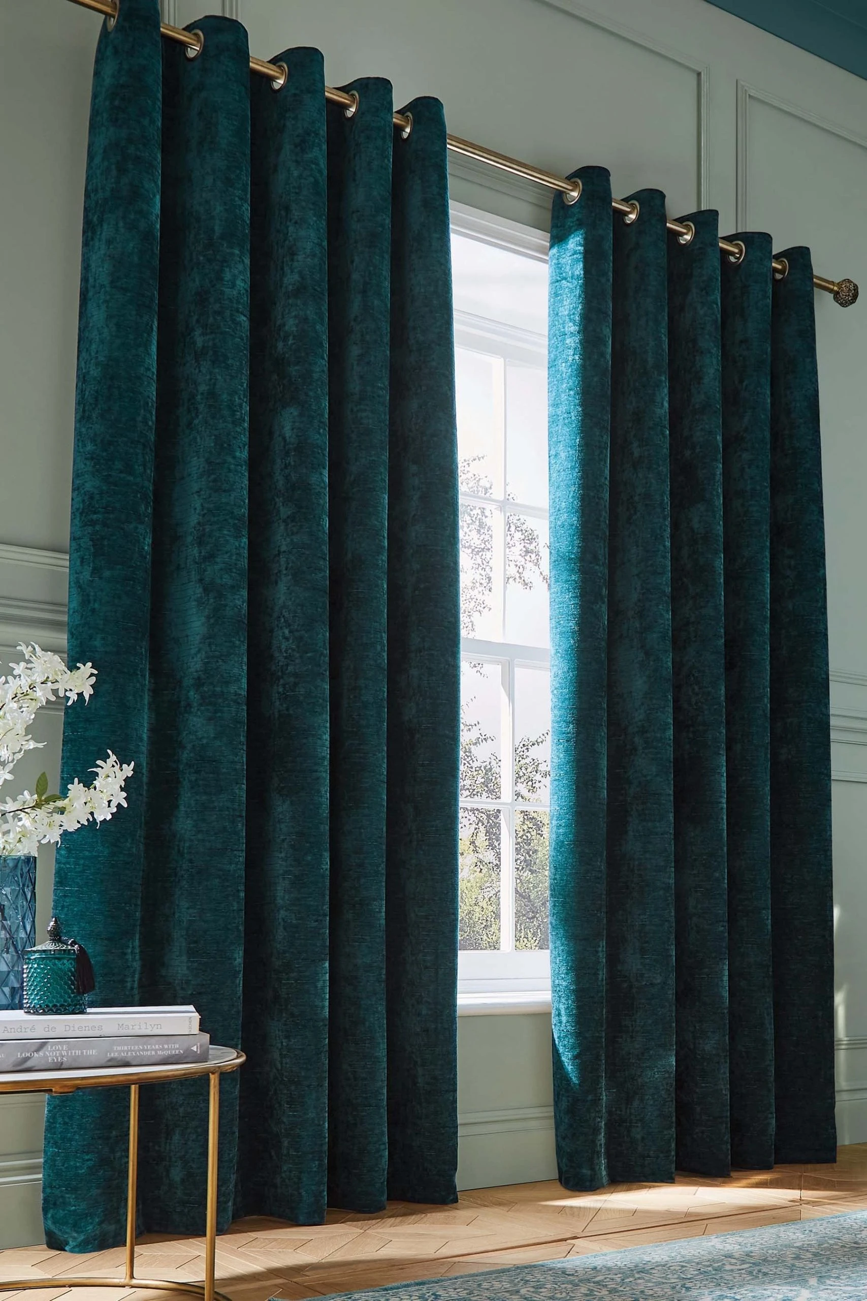Hyperion Selene Luxury Chenille Weighted Eyelet Curtains 3 Hyperion Selene Luxury Chenille Weighted Eyelet Curtains