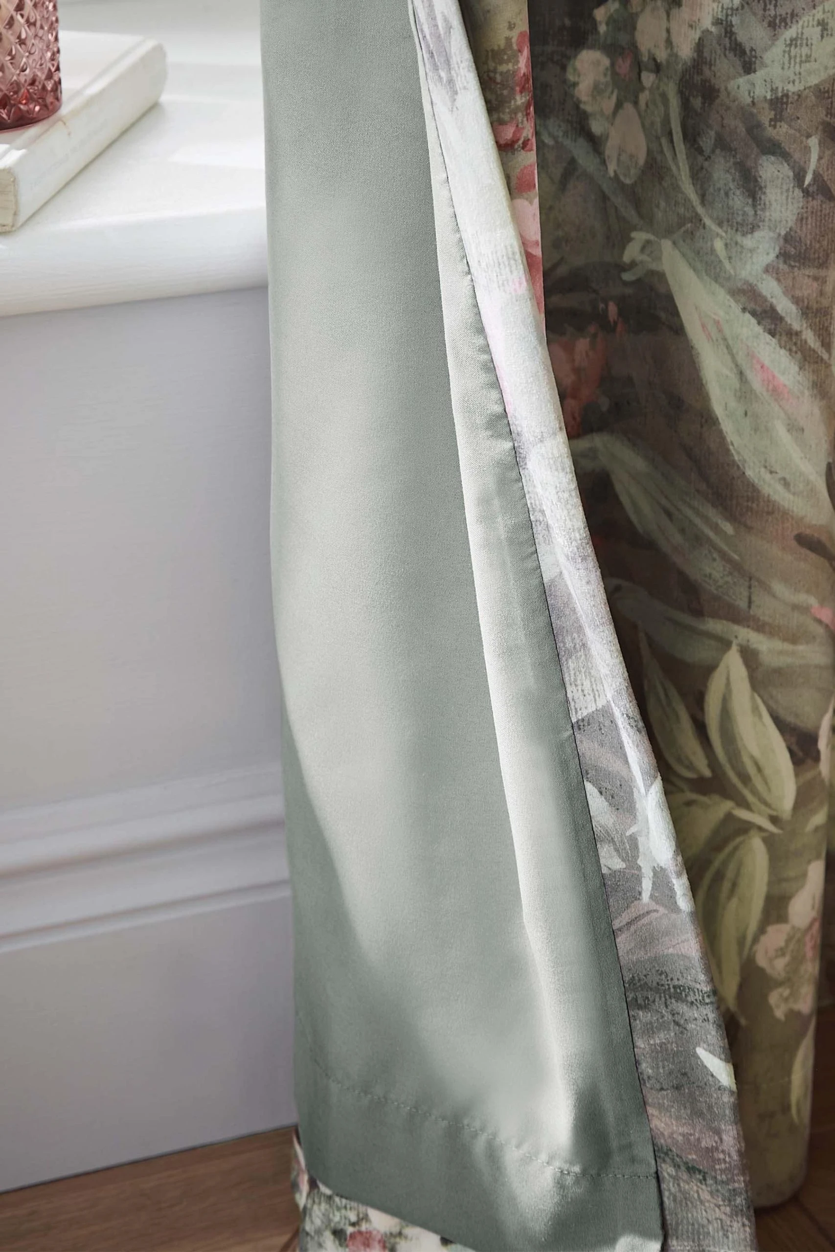 Hyperion Anthea Floral Velour Digital Print Weighted Eyelet Curtains 5 Hyperion Anthea Floral Velour Digital Print Weighted Eyelet Curtains - Image 3