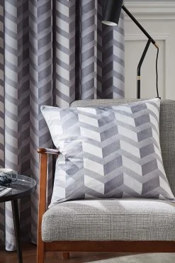 Hyperion Evander Geo Velour Digital Print Large Cushion