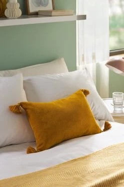 Next Soft Velour Tassel Oblong Cushion