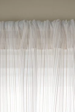 Next Stripe Voile Slot Top Unlined Sheer Panel Curtain -Louis De Poortere Shop T57207s4