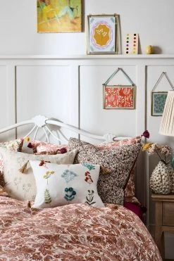 Next Floral Embroidered Cushion With Tassels -Louis De Poortere Shop T63 758s4