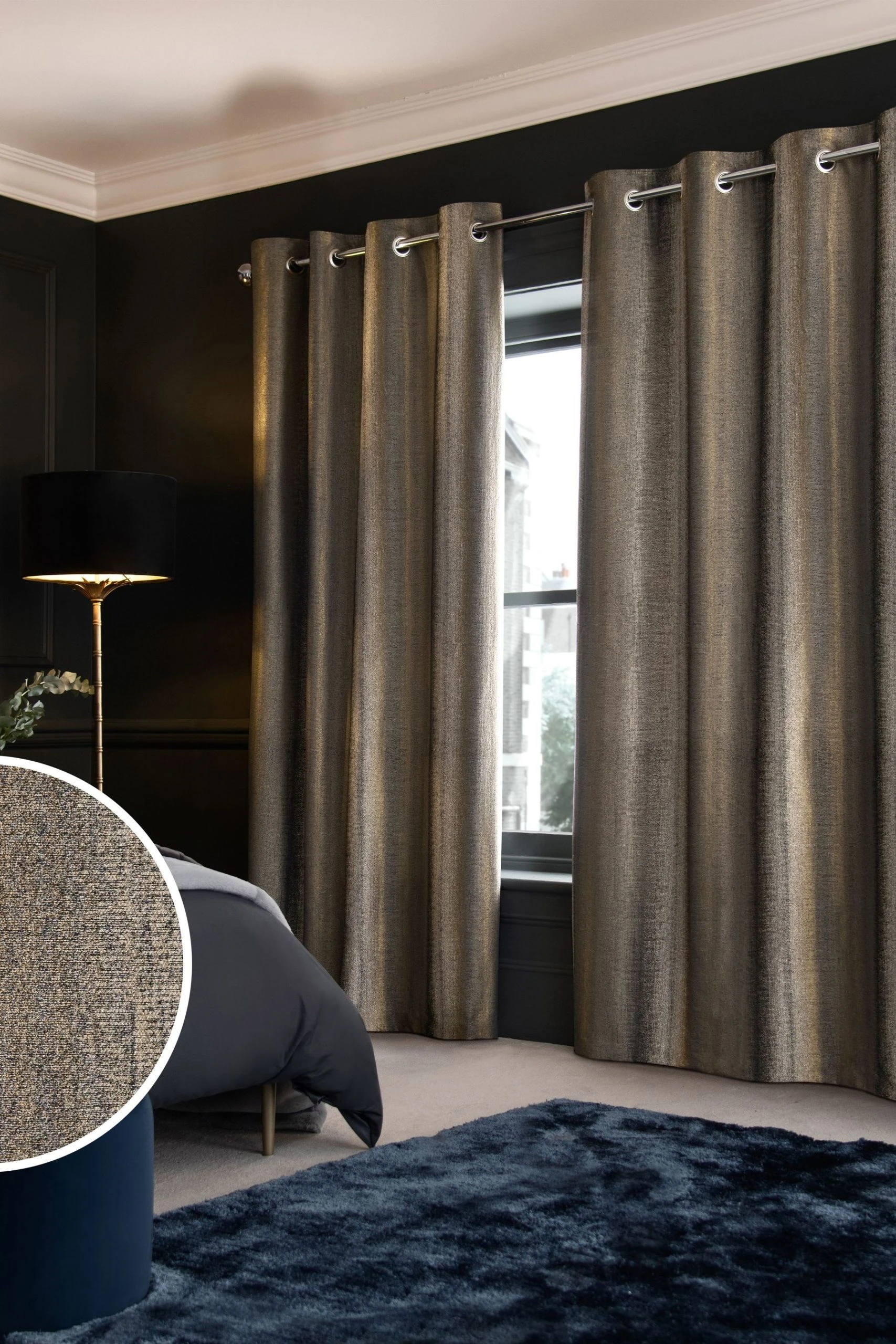 Metallic Stripe Curtains Next Metallic Stripe Curtains -Louis De Poortere Shop T67 557s scaled