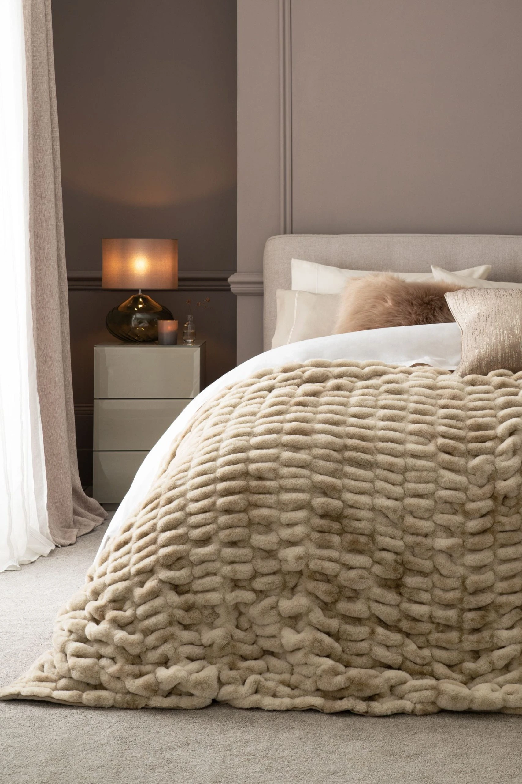 Next Gabriella Textured Faux Fur Throw 3 Next Gabriella Textured Faux Fur Throw