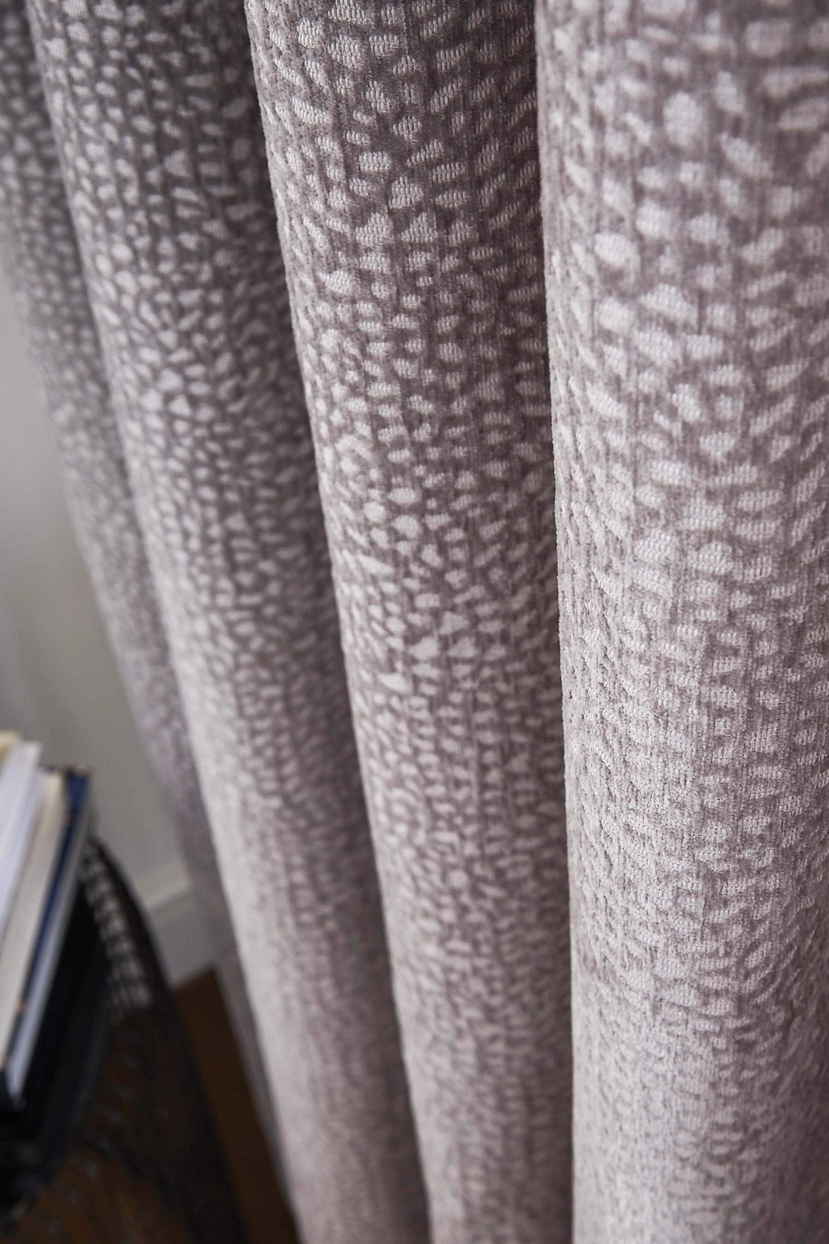 Hyperion Eros Chenille Jacquard Weighted Eyelet Curtains 4 Hyperion Eros Chenille Jacquard Weighted Eyelet Curtains - Image 2