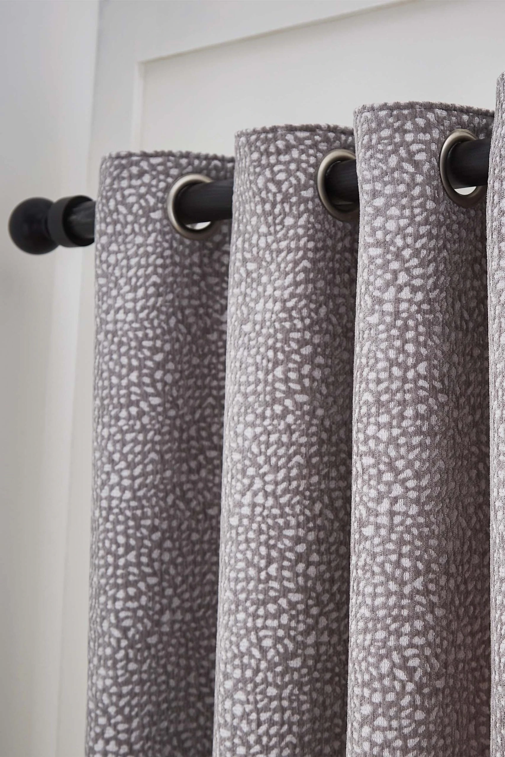 Hyperion Eros Chenille Jacquard Weighted Eyelet Curtains 6 Hyperion Eros Chenille Jacquard Weighted Eyelet Curtains - Image 4