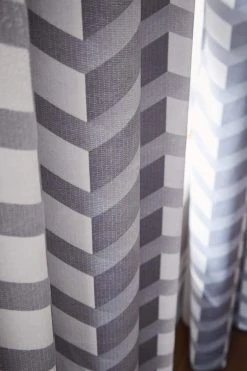 Hyperion Evander Geo Velour Digital Print Eyelet Curtains -Louis De Poortere Shop U03045s2