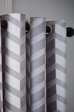 Hyperion Evander Geo Velour Digital Print Eyelet Curtains -Louis De Poortere Shop U03045s3