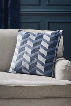 Hyperion Evander Geo Velour Digital Print Large Cushion