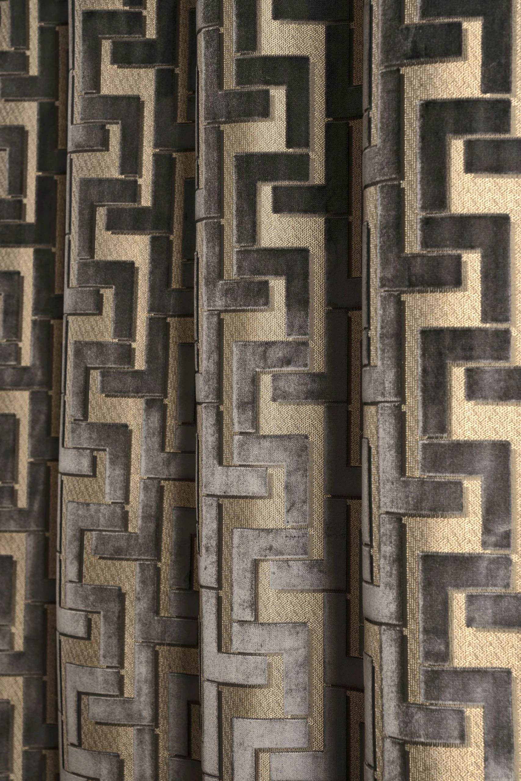 Next Collection Luxe Fretwork Heavyweight Velvet Curtains 5 Next Collection Luxe Fretwork Heavyweight Velvet Curtains - Image 3