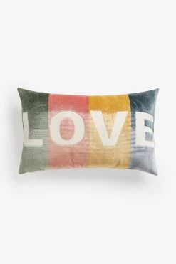 Next LOVE Cut Velvet Cushion -Louis De Poortere Shop U15861s5