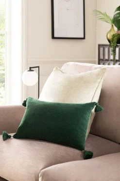 Next Soft Velour Tassel Oblong Cushion