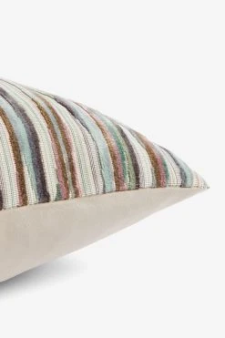 Next Large Oblong Pastel Stripe Cut Velvet Cushion 3 Next Large Oblong Pastel Stripe Cut Velvet Cushion -Louis De Poortere Shop U24297s2