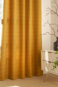 Furn Ellis Windowpane Check Eyelet Curtains Eyelet Curtains -Louis De Poortere Shop U27268s3