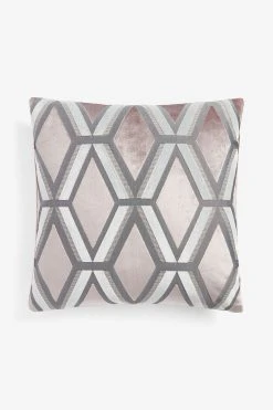 Next Collection Luxe Geometric Velvet Cushion -Louis De Poortere Shop U34 074s3