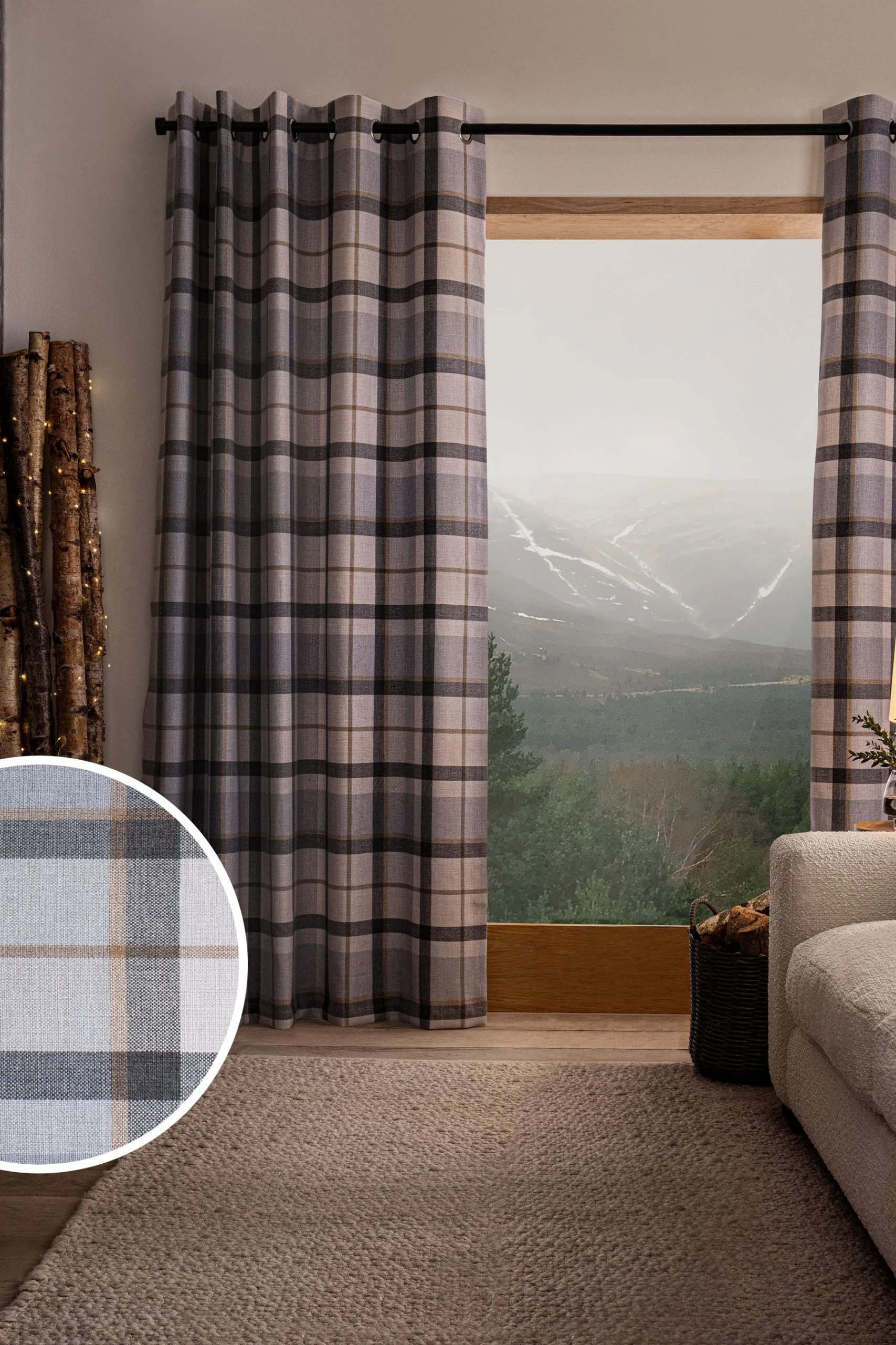 Next Hoxton Check Curtains 3 Next Hoxton Check Curtains