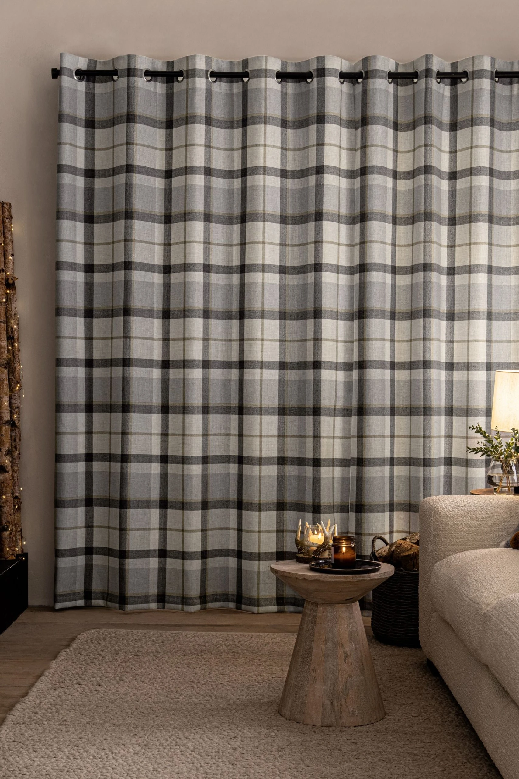Next Hoxton Check Curtains 4 Next Hoxton Check Curtains - Image 2