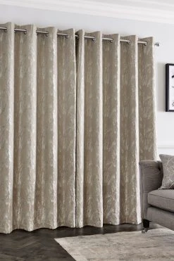 Next Textured Leaf Jacquard Eyelet Curtains -Louis De Poortere Shop U64653s3
