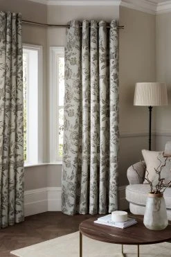 Next Flocked Velvet Floral Eyelet Curtains 9 Next Flocked Velvet Floral Eyelet Curtains -Louis De Poortere Shop U83 311s2