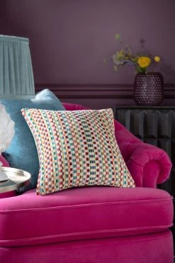 Next Cut Velvet Multi Stripe Cushion -Louis De Poortere Shop U88 206s2