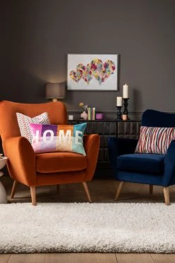 Next Cut Velvet Multi Stripe Cushion -Louis De Poortere Shop U88 206s5