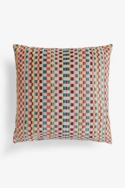 Next Cut Velvet Multi Stripe Cushion -Louis De Poortere Shop U88 206s6