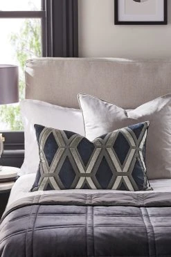 Next Collection Luxe Geometric Velvet Cushion