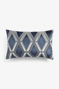 Next Collection Luxe Geometric Velvet Cushion -Louis De Poortere Shop U88 215s6