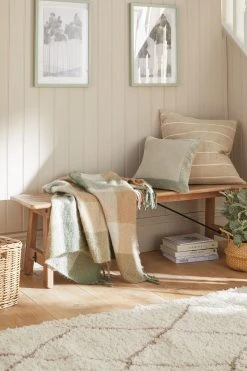 Next Faux Mohair Check Throw